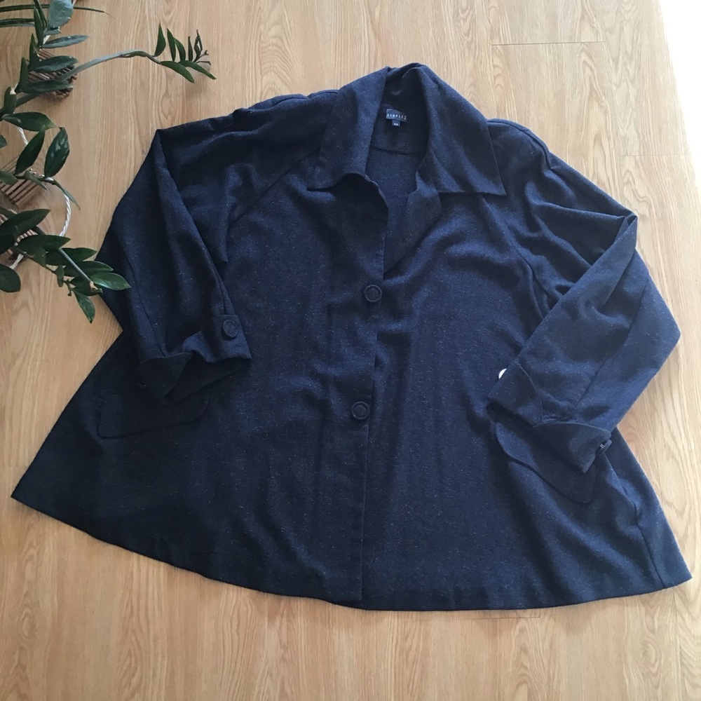 Staples stretch gabardine A line blazer